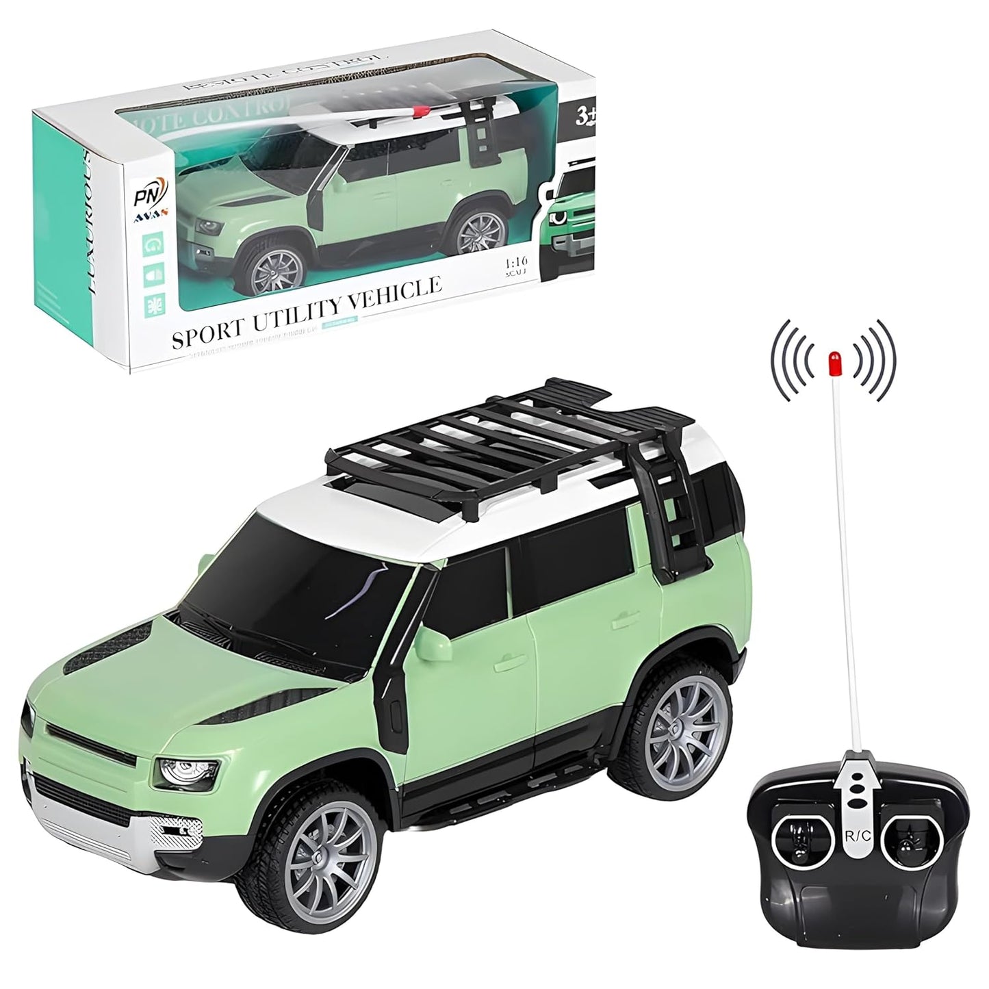 ToyCastle's Remote Control Defender Car | High-Speed Off-Road RC Car with Led Lights | Rechargeable Battery