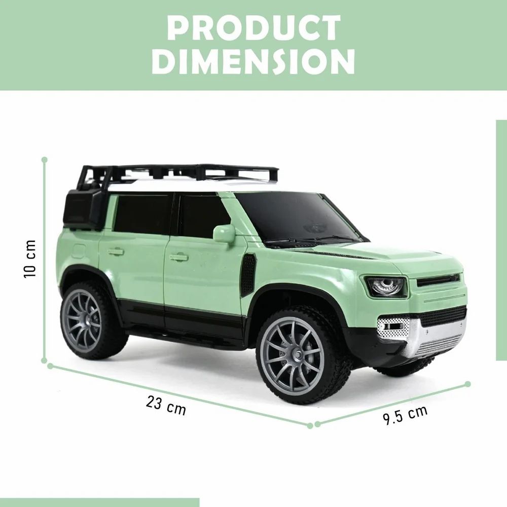 ToyCastle's Remote Control Defender Car | High-Speed Off-Road RC Car with Led Lights | Rechargeable Battery