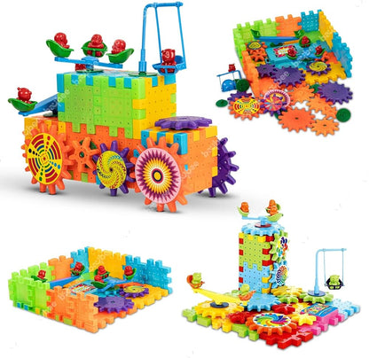 ToyCastle's Gears Building Block Set Learning Toys for Kids | DIY Learning Toys | 81 Pieces