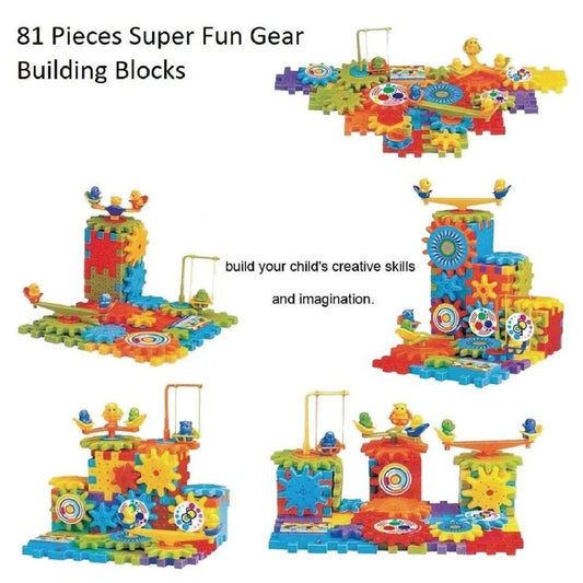 ToyCastle's Gears Building Block Set Learning Toys for Kids | DIY Learning Toys | 81 Pieces