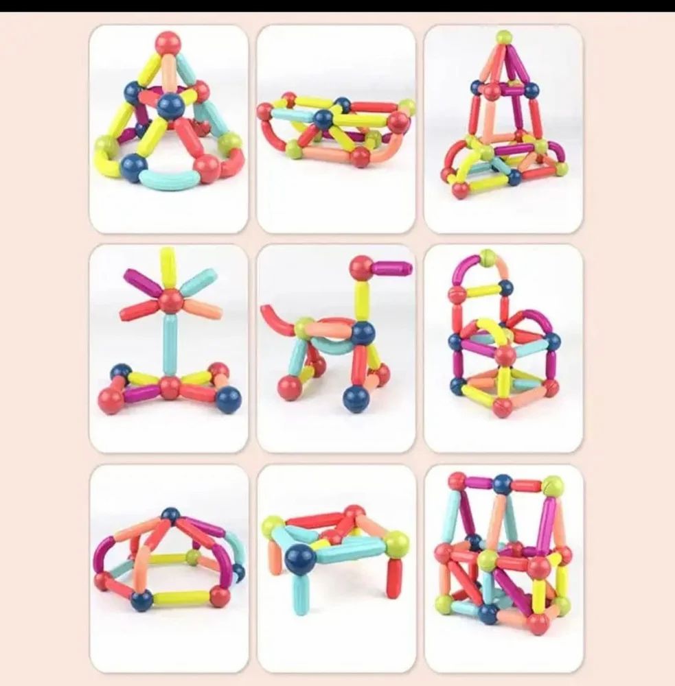 ToyCastle's Magnetic Sticks – Creative Building Blocks for Kids 3-5 Years